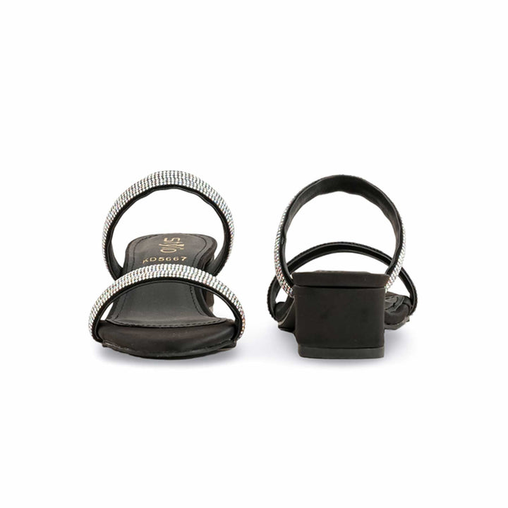 Girls Black Fancy Slipper KD5667