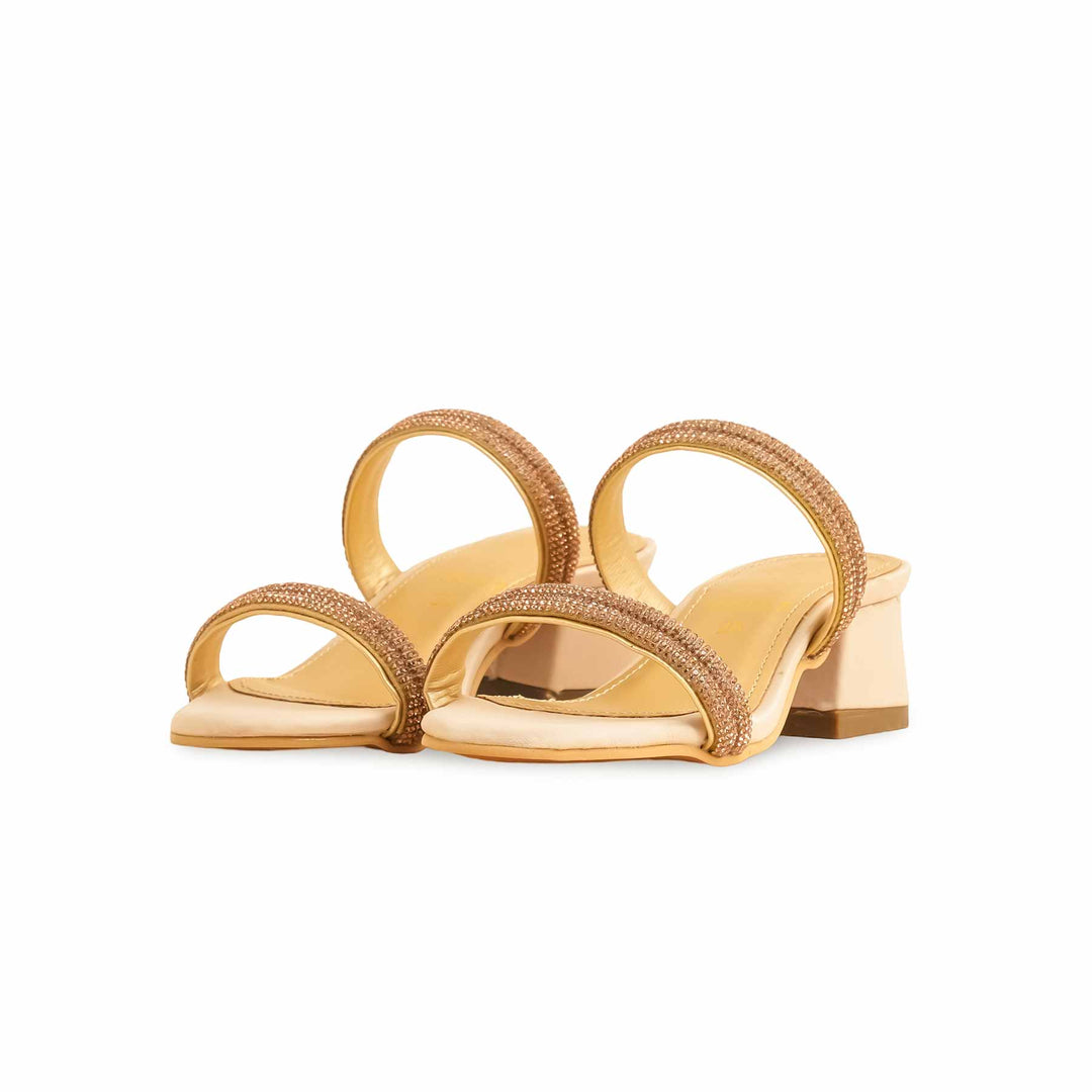 Girls Golden Fancy Slipper KD5667