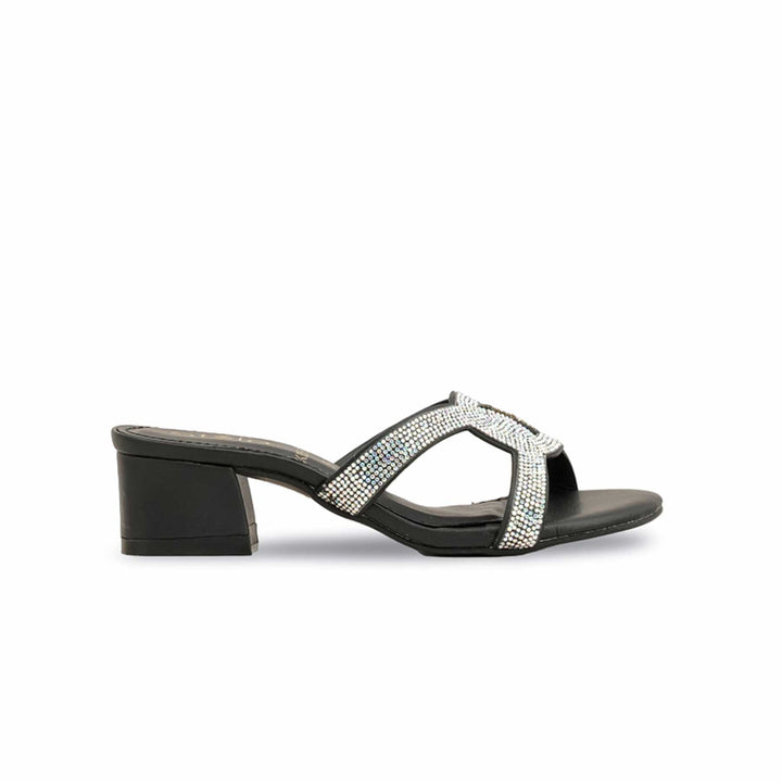 Girls Black Fancy Slipper KD5668