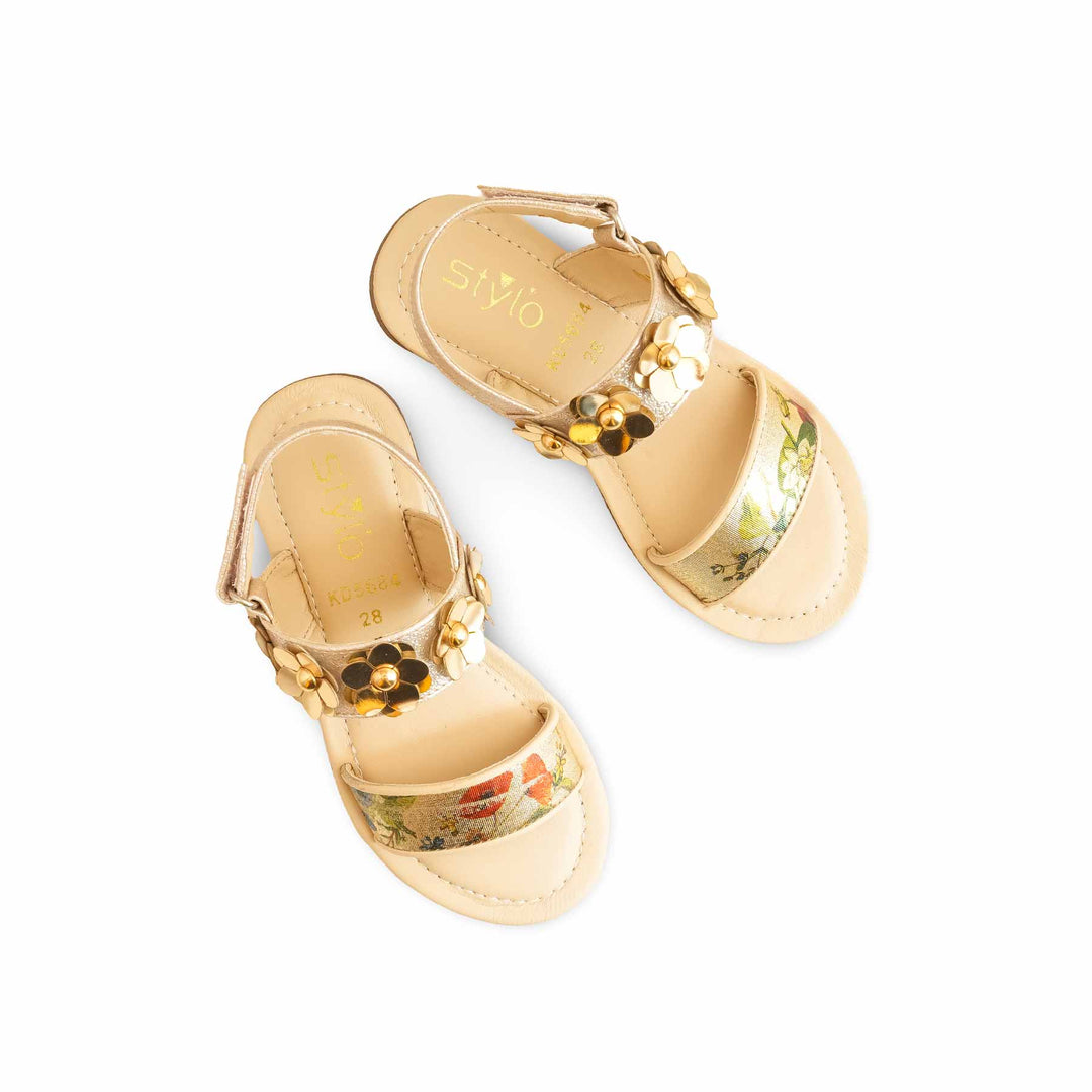 Girls Beige Formal Sandal KD5684