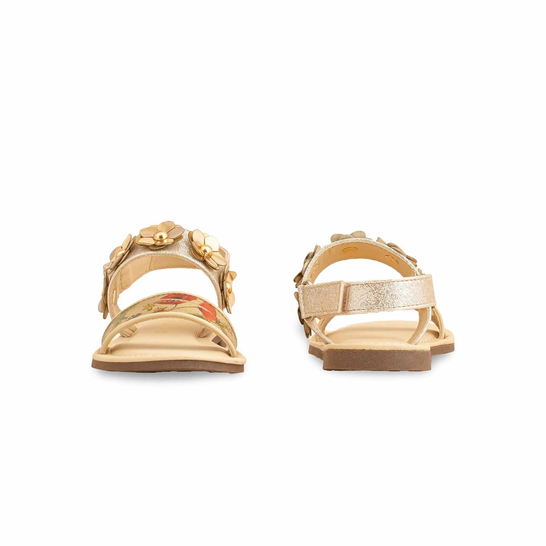 Girls Beige Formal Sandal KD5684
