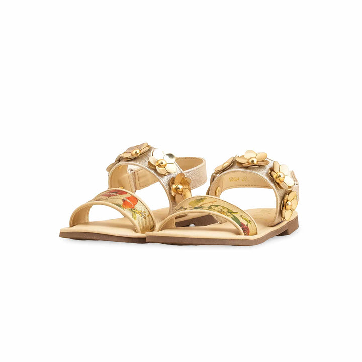 Girls Beige Formal Sandal KD5684