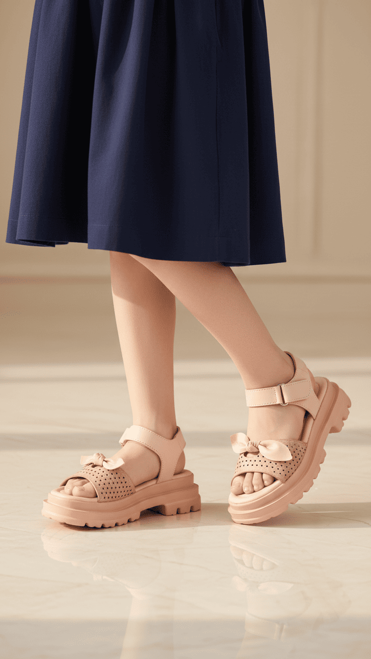 Girls Pink Formal Sandal KD5697