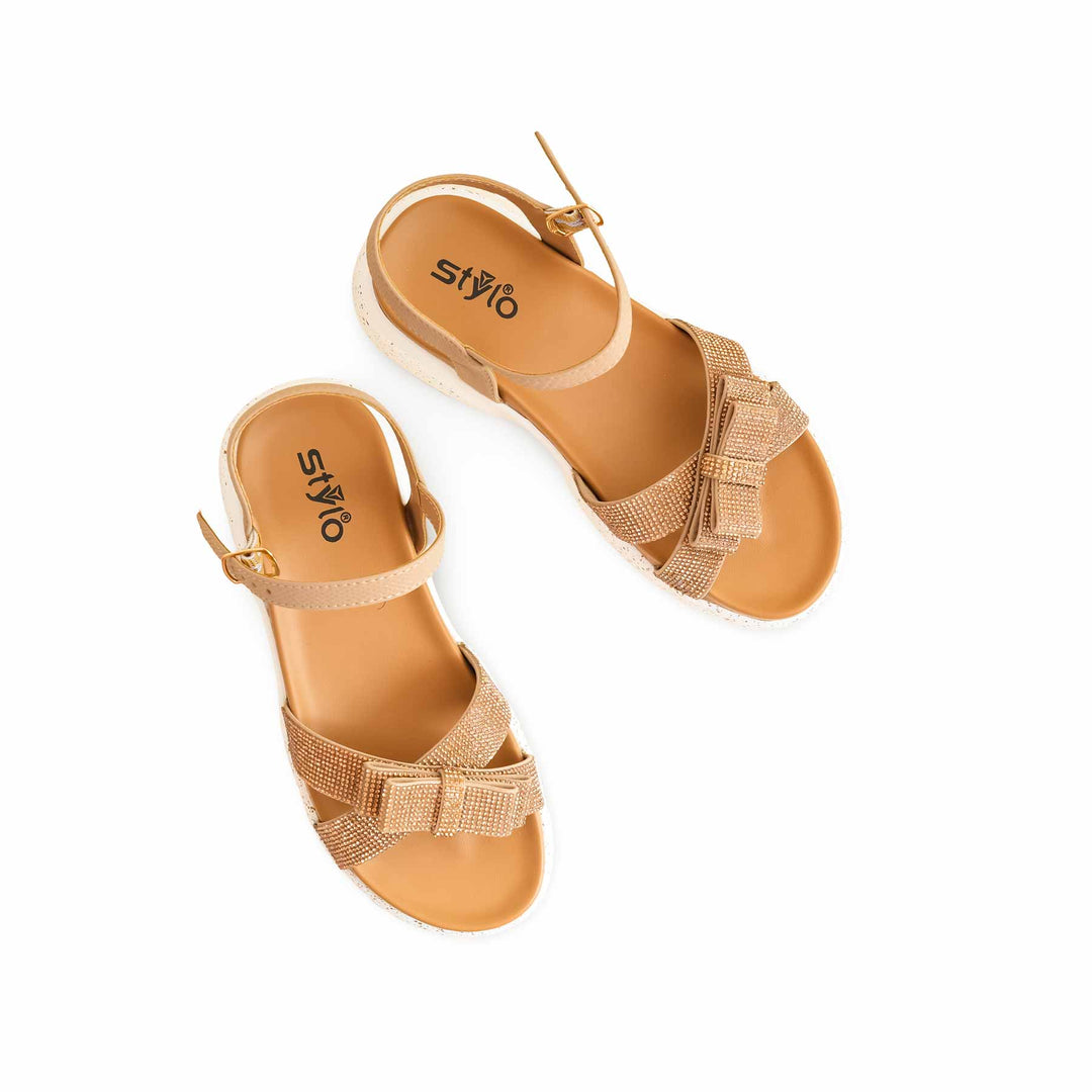 Girls Golden Formal Sandal KD5699