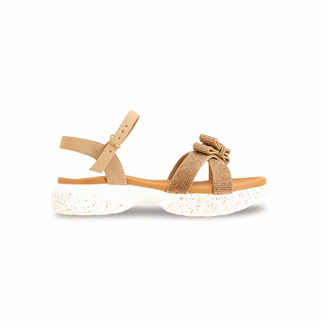 Girls Golden Formal Sandal KD5699