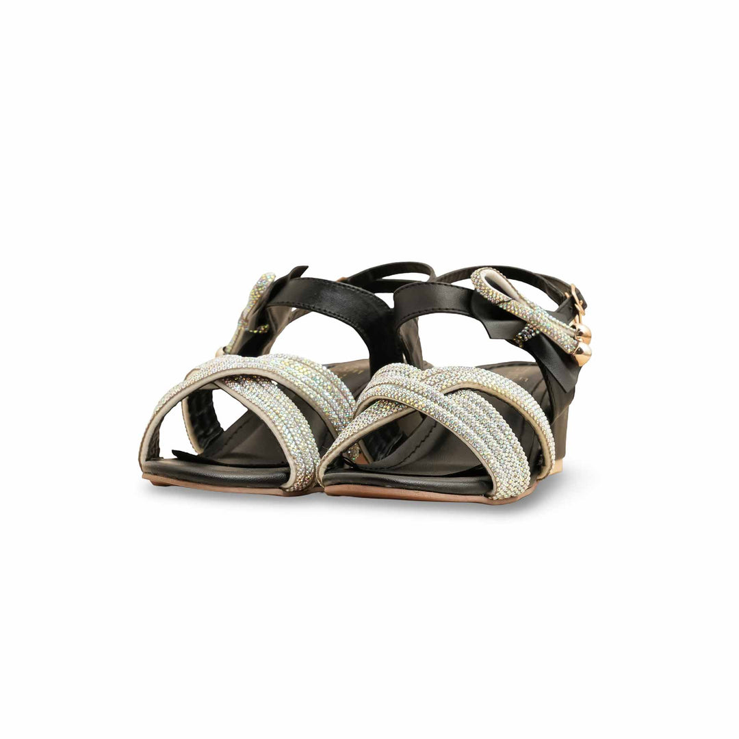 Girls Black Fancy Sandal KD5711