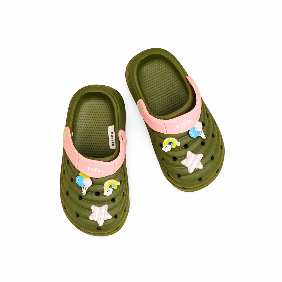 Girls Olive Casual Flip Flop KD5726