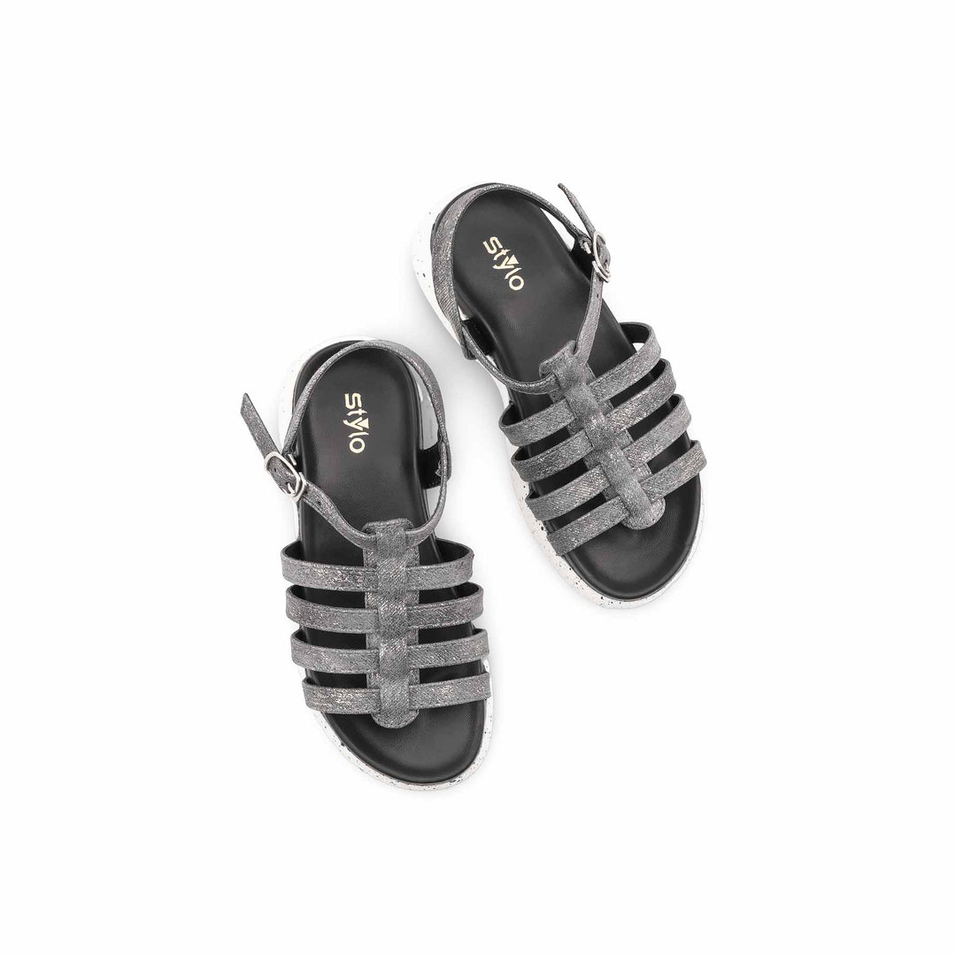 Girls Grey Formal Sandal KD5751
