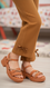 Girls Brown Formal Sandal KD5759