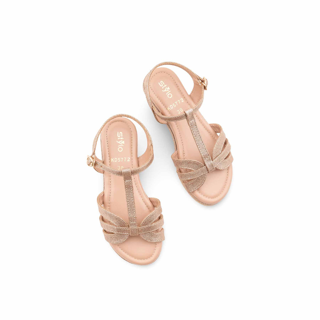 Girls Golden Formal Sandal KD5772