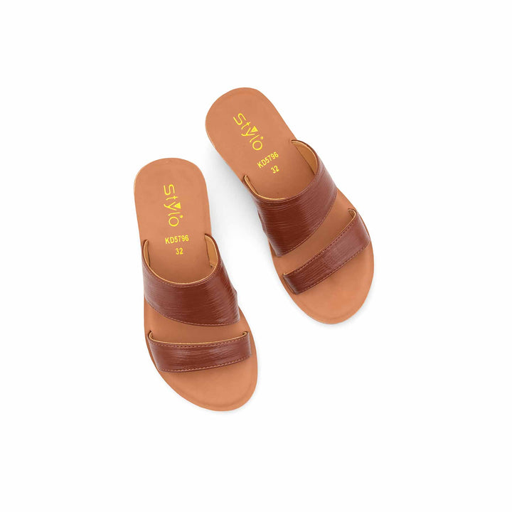 Girls Brown Casual Slipper KD5796