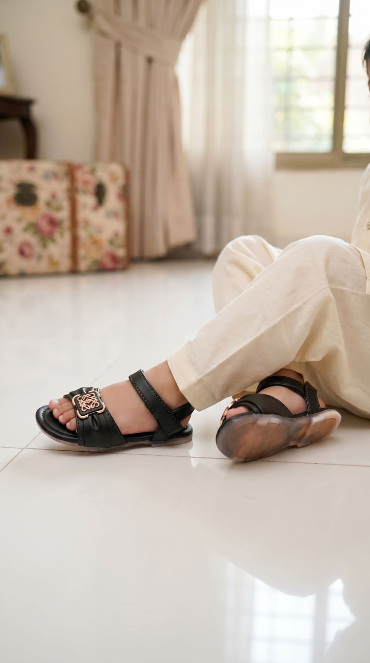 Girls Black Formal Sandal KD5808