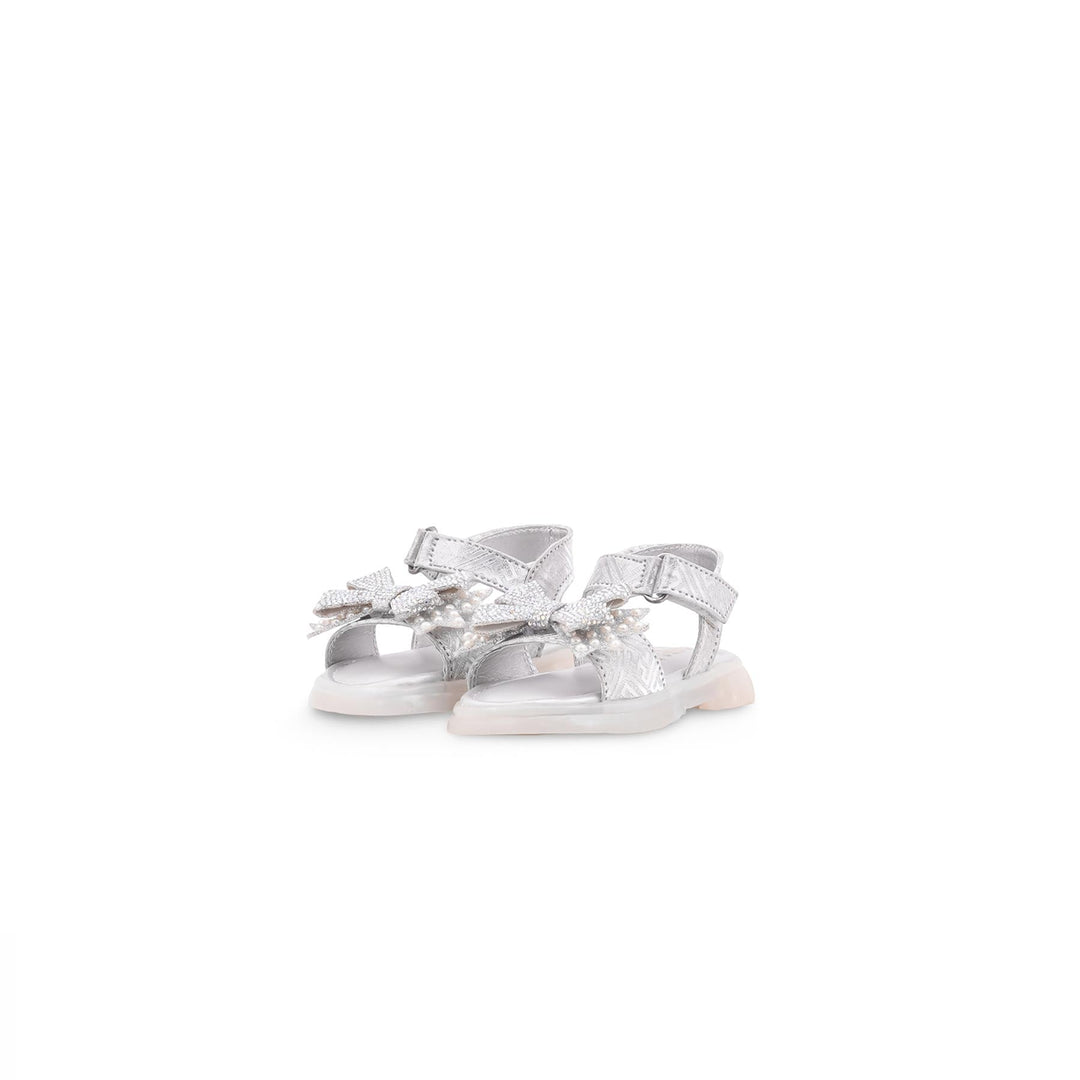 Girls Silver Fancy Sandal KD5817