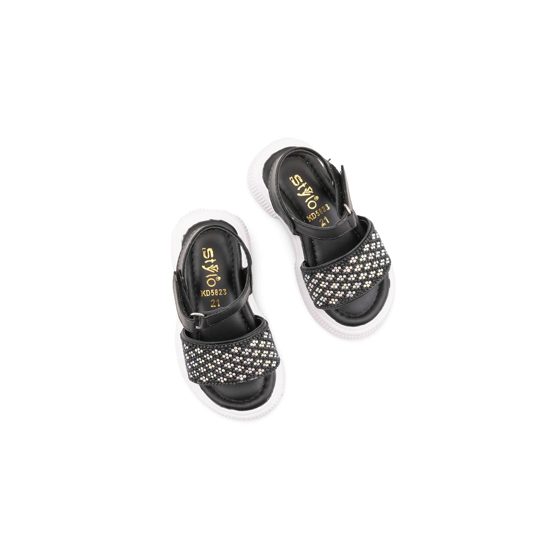 Girls Black Formal Sandal KD5823