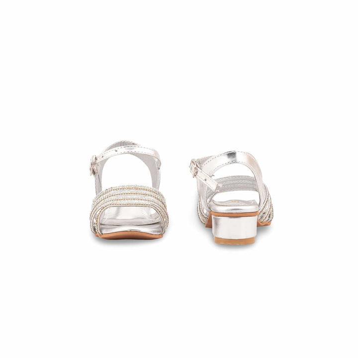 Girls Silver Fancy Sandal KD5827