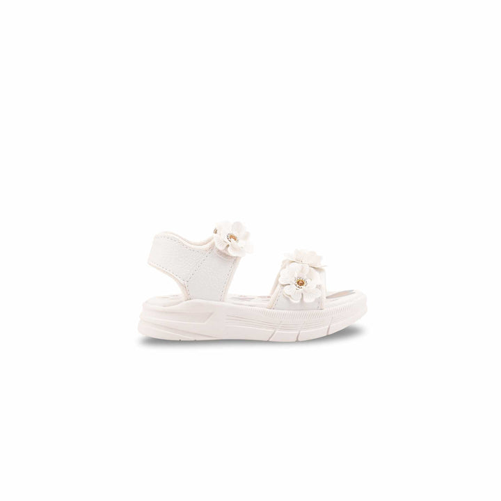 Girls White Casual Sandal KD5833
