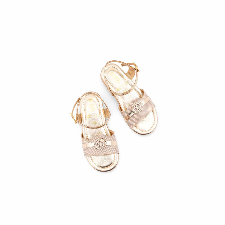 Girls Golden Fancy Sandal KD5842