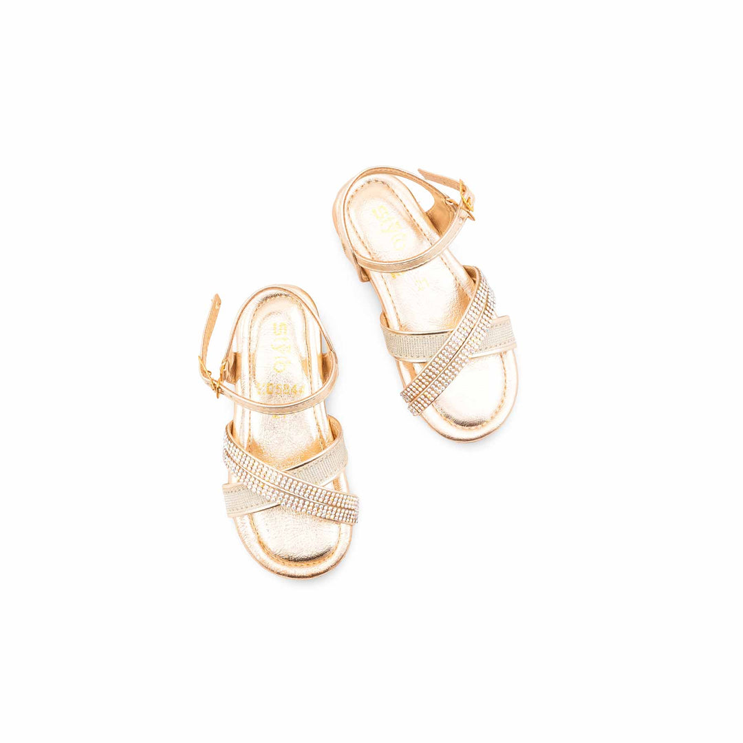 Girls Golden Fancy Sandal KD5844
