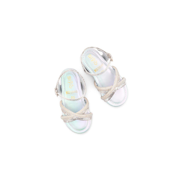 Girls Silver Fancy Sandal KD5846