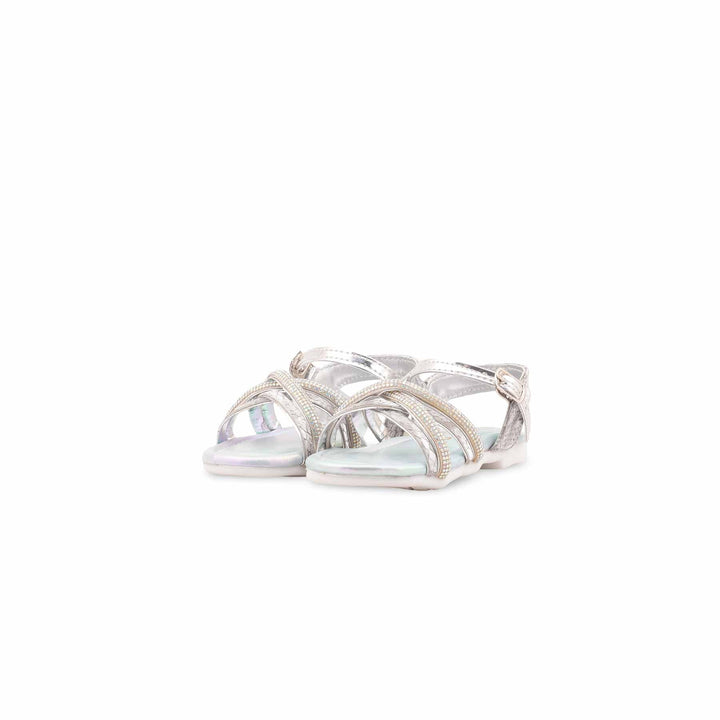 Girls Silver Fancy Sandal KD5846