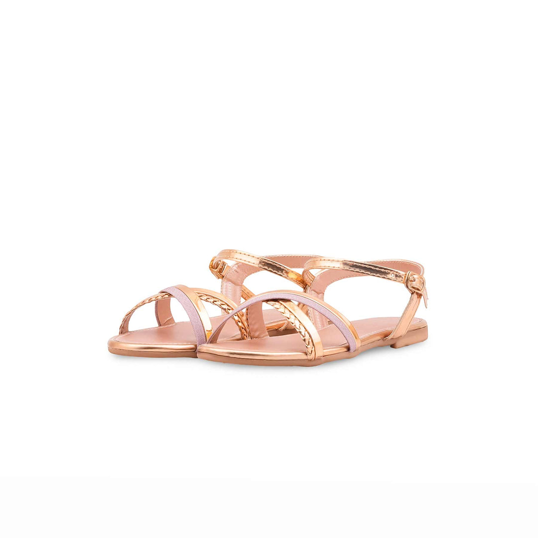 Girls Peach Fancy Sandal KD5876