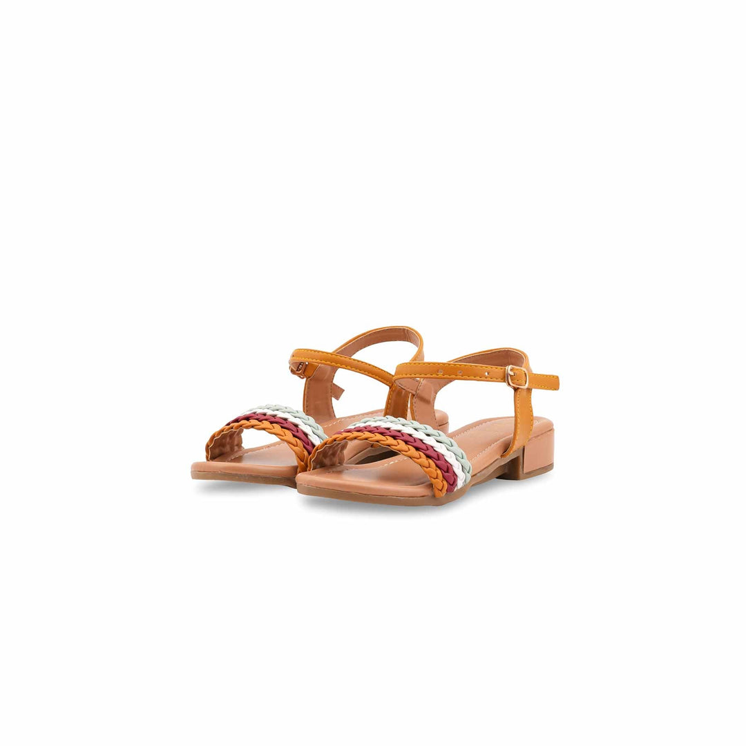 Girls Yellow Formal Sandal KD5896