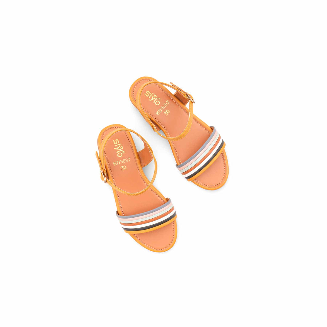 Girls Yellow Casual Sandal KD5897