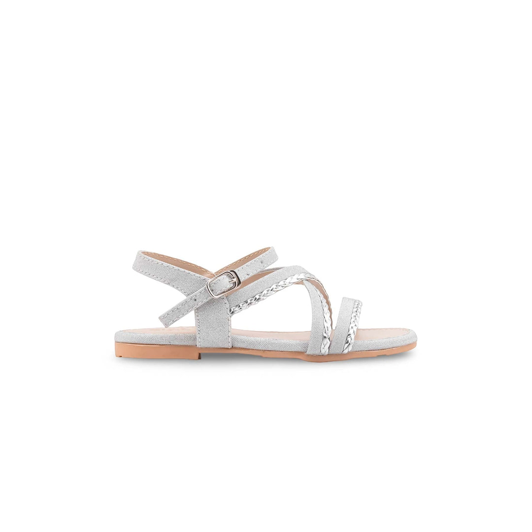 Girls Silver Fancy Sandal KD5900