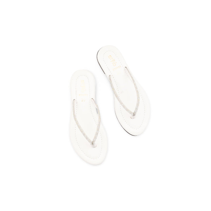 Girls White Fancy Slipper KD5911