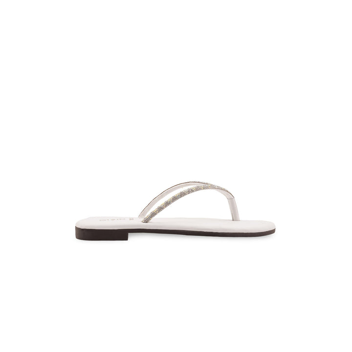 Girls White Fancy Slipper KD5911