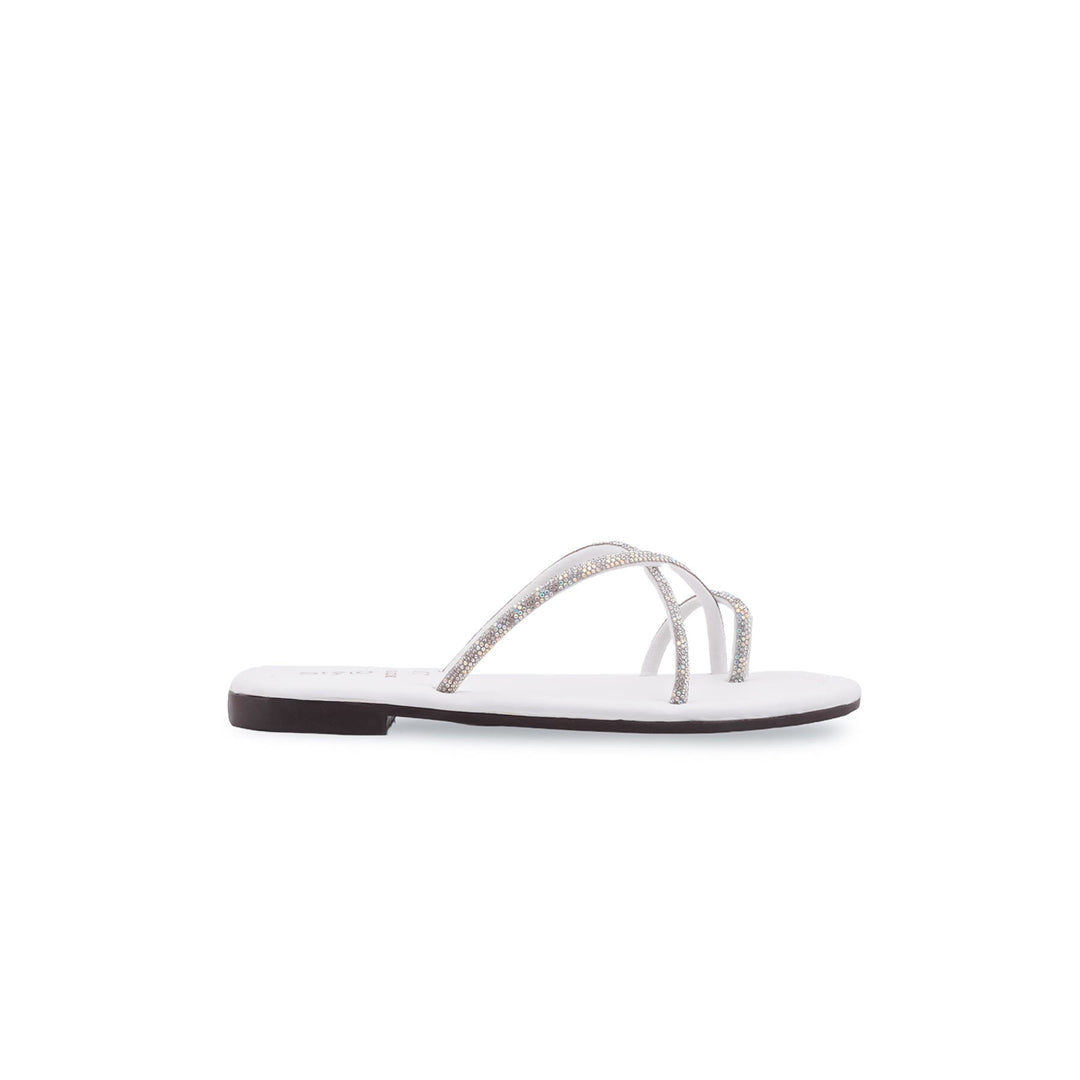 Girls White Fancy Slipper KD5912