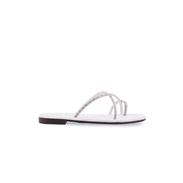 Girls White Fancy Slipper KD5912
