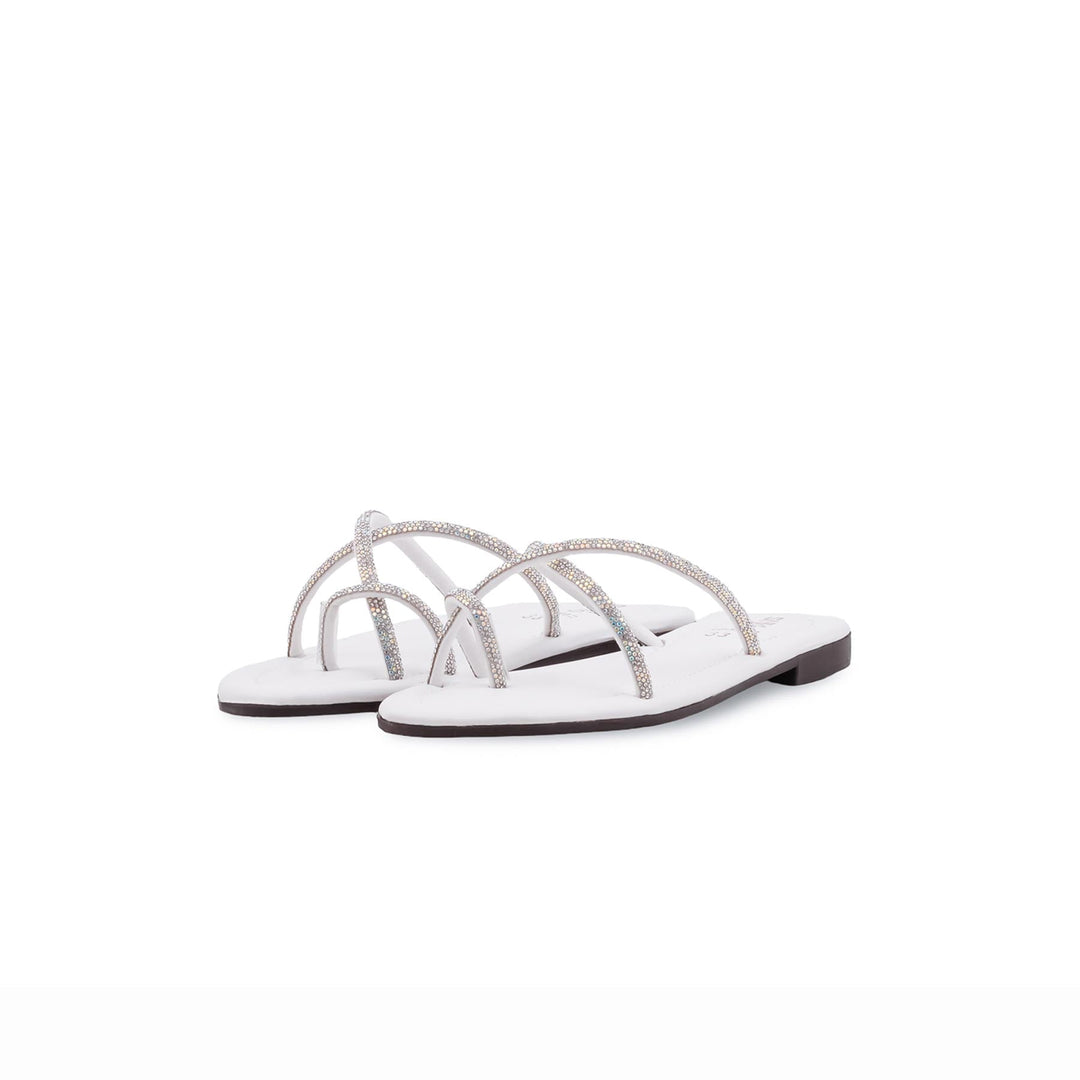 Girls White Fancy Slipper KD5912