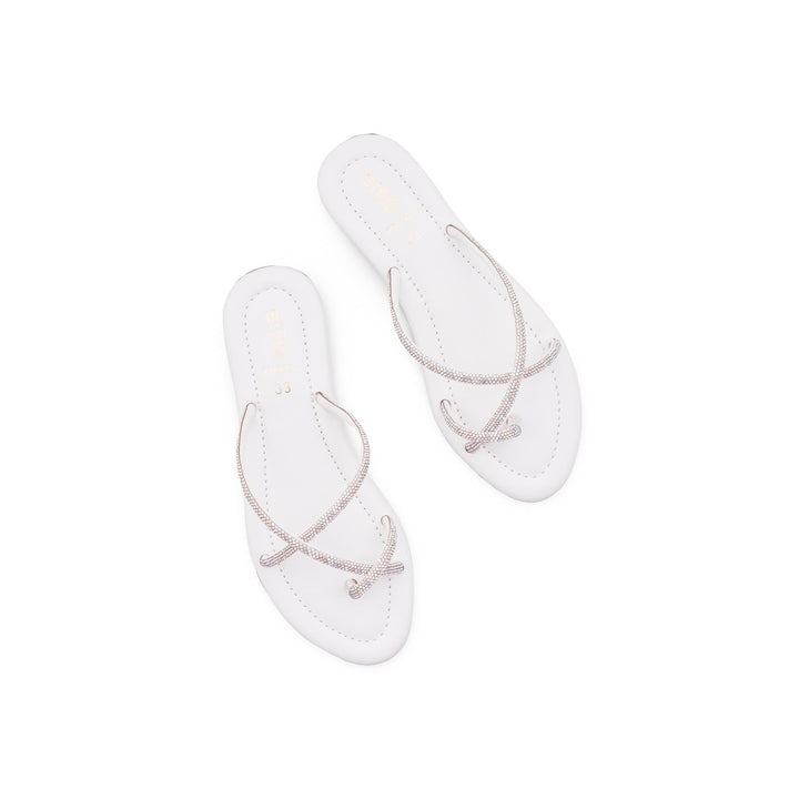 Girls White Fancy Slipper KD5912