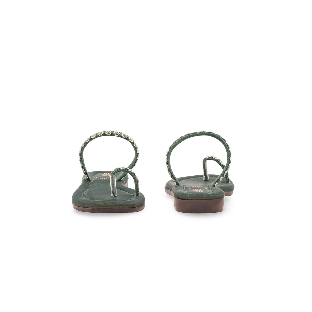 Girls Olive Fancy Slipper KD5927