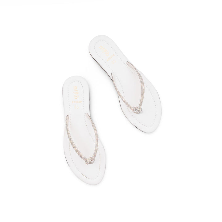 Girls White Fancy Slipper KD5939