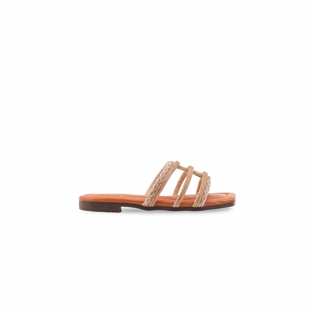 Girls Golden Fancy Slipper KD5956