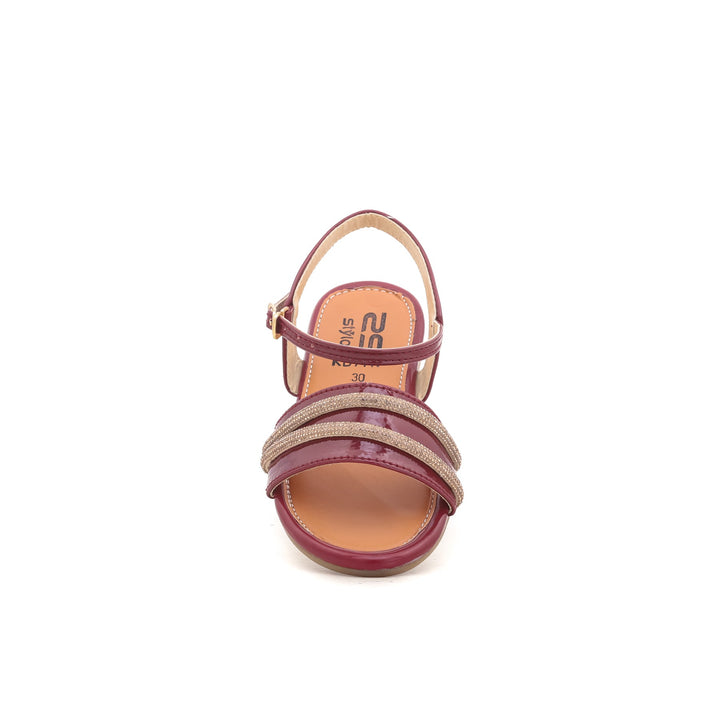 Girls Maroon Formal Sandal KD7447