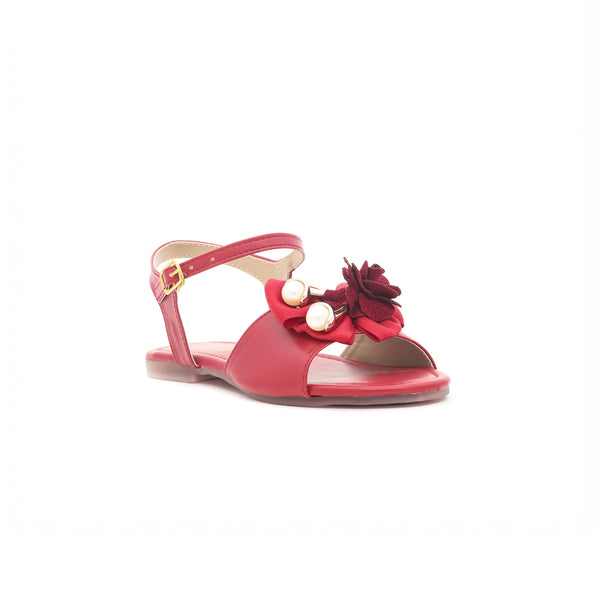Girls Maroon Formal Sandal KD7509