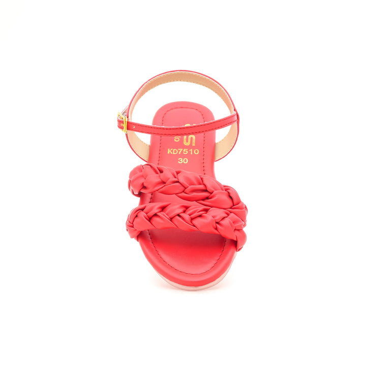Girls Red Casual Sandal KD7510