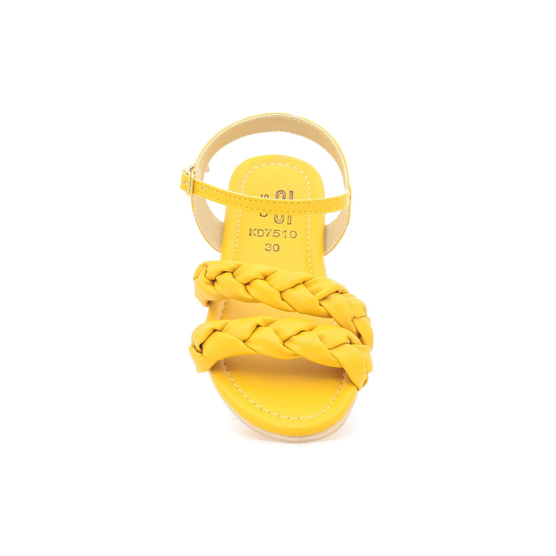 Girls Yellow Casual Sandal KD7510