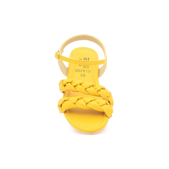 Girls Yellow Casual Sandal KD7510