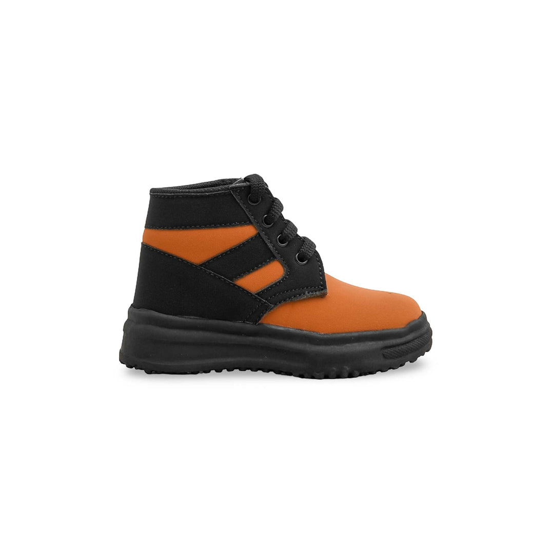 Boys Brown Formal Long Shoes KD8080