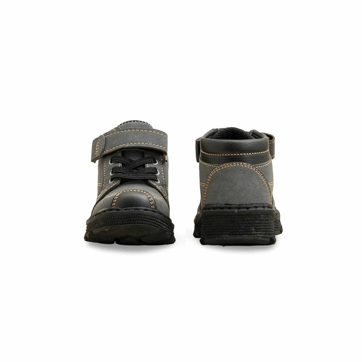 Boys Grey Formal Long Shoes KD8084