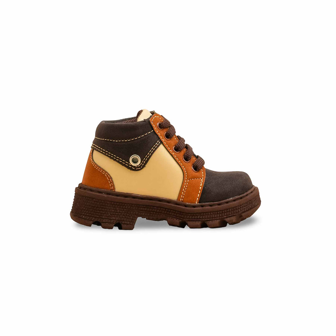 Boys Coffee Formal Long Shoes KD8085