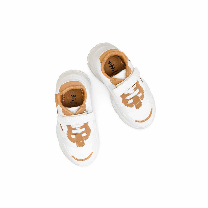 Boys White Casual Jogger KD8145