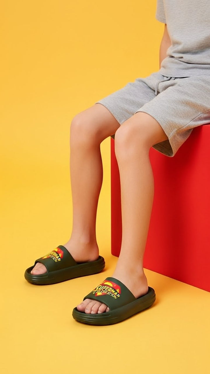 Boys Olive Casual Flip Flop KD9548