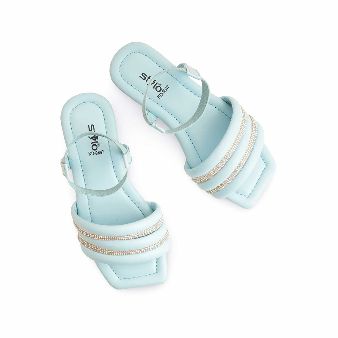 Girls Sky Blue Formal Sandal KD9847