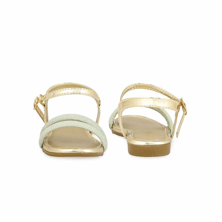 Girls Golden Fancy Sandal KD9849