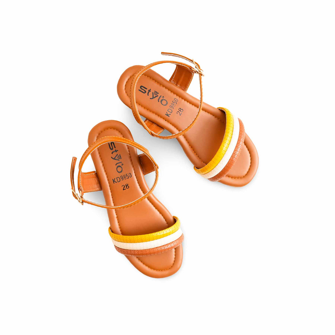 Girls Brown Casual Sandal KD9850